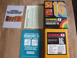 O1 OFFERS COMBINE VINTAGE FAIRCHILD CHANNEL F VIDEOCART CIB - 16 DODGE IT - Picture 1 of 6