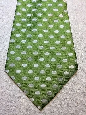 ВИНТАЖНЫЙ SEARS МУЖСКОЙ ГАЛСТУК 5 X 57 ЗЕЛЕНЫЙ С БЕЛЫМ, СДЕЛАНО В АНГЛИИ - Изображение 1 из 4