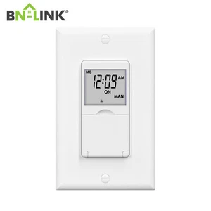 BN-LINK 7 Day Programmable In-Wall Timer Switch Digital For Fans, Lights, Motors - Picture 1 of 8