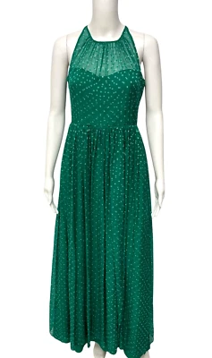 J.Crew Collection 女式超长正装波点绿色 4 码 — 第 1/4 张图片