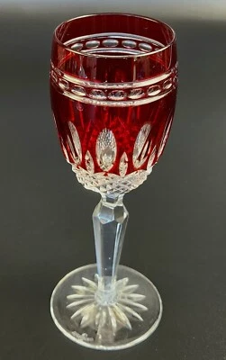 Vintage - Cordial Glass Clarendon Ruby by WATERFORD CRYSTAL- 5 7/8" Tall - Image 1 of 4