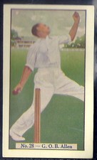 ALLEN (AUSTRALIA)-CRICKET (COLOURED) 1938-#28- MIDDLESEX - ALLEN