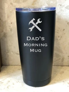 Brandneu Thermo Reise Arbeit Tasse - Papas Morgen Becher Werkzeug Design  - Bild 1 von 11