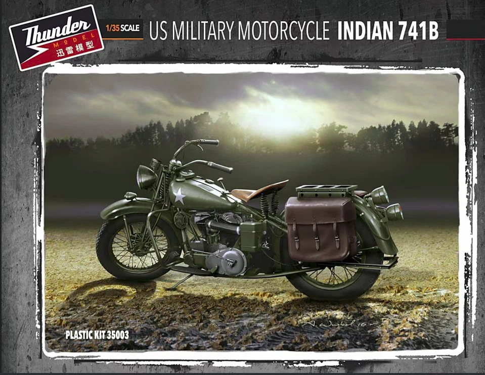 Modello Thunder 1/35 35003 Moto Militare Statunitense Indian 741B - Immagine 1 di 1