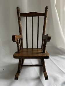 EUC Mini Oak Traditional Rocking Chair  for Doll or Teddy Bear