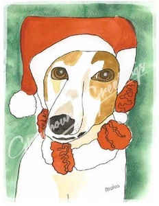 Tarjetas de Navidad Greyhound - Sue Monahan Dreams - Set/4 - Imagen 1 de 2
