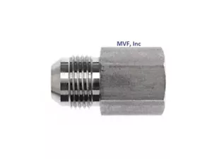 1/4" Male JIC X 1/4" Female NPTF, 37° Flare to Pipe Adapter Hydraulic 2405-04-04 - Picture 1 of 3