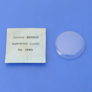 NOS Genuine Benrus Acrylic Crystal No. 1585 Waterproof Wrist Watch Part (G23D19) - Picture 1 of 1