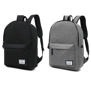 Men Women Backpack Bookbag School Travel Laptop Rucksack Zipper Bag 15.6'' Pack - Picture 1 of 11