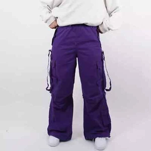 Vintage Criminal Damage Parachute Baggy Trousers Purple - Picture 1 of 5
