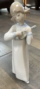 Lladro Mädchen mit Mandoline Porzellan Figur 8" groß ca. - Bild 1 von 4