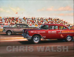 Drag Racing action prints...Bob Lambeck '57 Chev - Picture 1 of 3