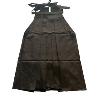 Men's Japanese Kimono HAKAMA Vintage Samurai Pants Type Cute Chocolate‑coloured - Picture 1 of 16