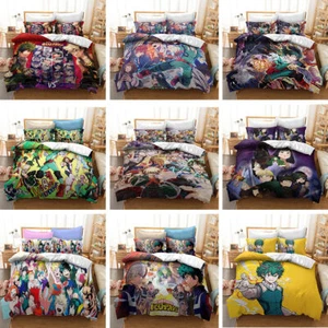 My Hero Academia 3D Quilt Duvet Cover Pillow Cases Single Double Bedding Set New - Picture 1 of 32