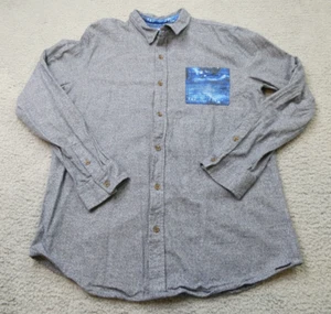 On The Byas Southwest Aztec Cosmic Design Button Up Shirt Long Sleeve Mens Large - Picture 1 of 10