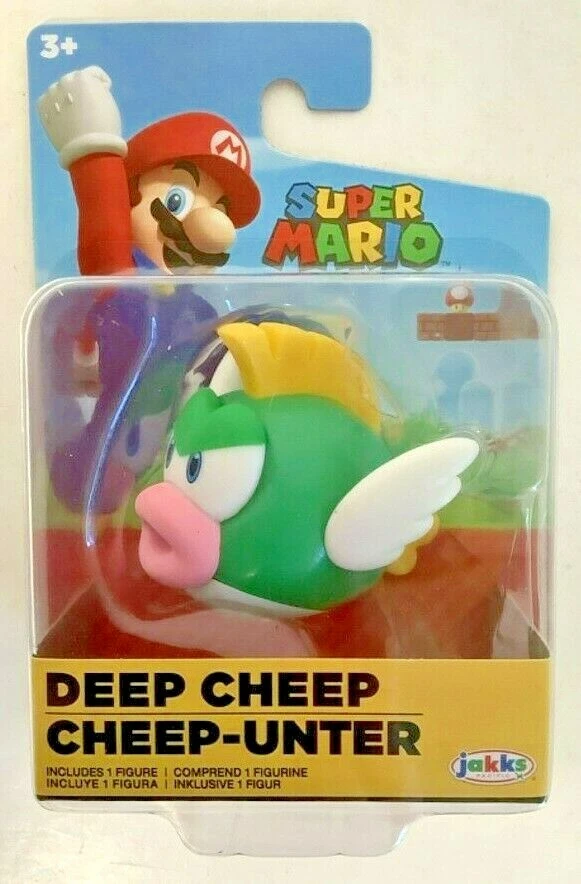 World of Nintendo Mario DEEP CHEEP FISH - JAKKS PACIFIC 2.5" TOY FIGURE -