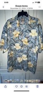 Tommy Bahama Shirt Men's XL Hawaiian Camp Shirt 100% Silk Floral Vintage - Picture 1 of 6