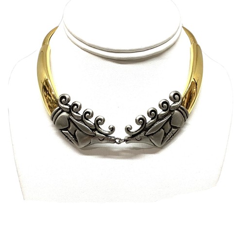 Collana bicolore renna baciante vintage Givenchy 1977 firmata