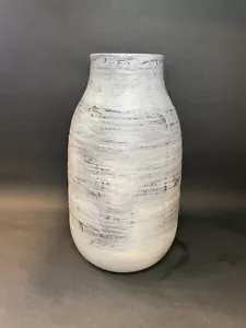 Rustic Farmhouse Large Ceramic Vase,Whitewashed Ceramic Farmhouse Vase - Picture 1 of 7