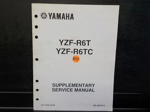 YAMAHA  YZF-R6T  YZF-R6TC       SERVICE MANUAL SUPPLEMENT  (Y253) - Picture 1 of 2
