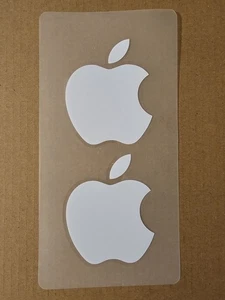 Original OEM Weiß Apple Logo Aufkleber Abziehbilder: Zwei 2" Aufkleber - Bild 1 von 1