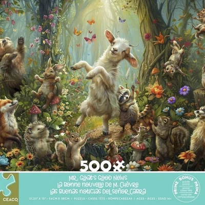 "Mr. Goat's Good News" by JK Stewart 500 piece puzzle Ceaco - Image 1 of 4