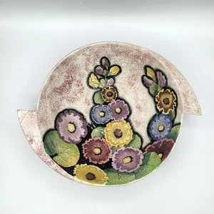 Carlton Ware ' Hollyhocks ' Art Deco Shape Bowl - Picture 1 of 7