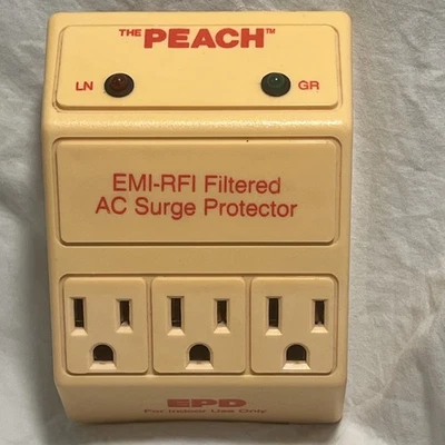Vtg EPD “The PEACH” EMI-RFI Filtered AC Surge Protector 15A 125V Indoor - Image 1 of 4