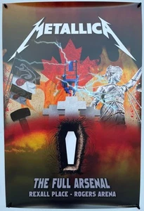 Metallica Full Arsenal Rexall Place Rogers Arena 2012 24" x 36" Tour Poster - Picture 1 of 2
