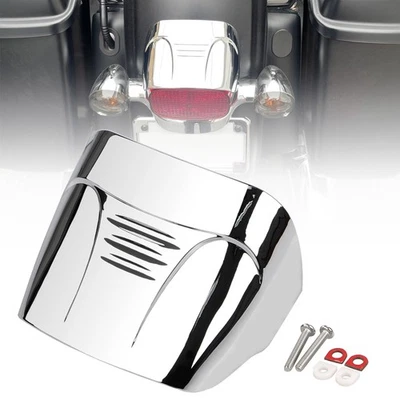 Chrome Tail Light Visor Cover Kit For Harley Dyna Softail Touring Road King FLHR Foto 1 de 4