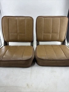 Vintage Retro Tan Folding Fishing Boat Seat - Bild 1 von 22