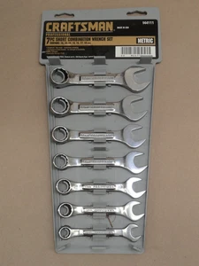 Sears Craftsman Pro USA 7-teiliges kurzes Kombi-Schraubenschlüssel-Set 10-18 mm 944111 NEU - Bild 1 von 4