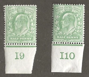 Great Britain Edward VIII & George V, 7 pieces with selvedge, plate numbers [230 - Picture 1 of 6