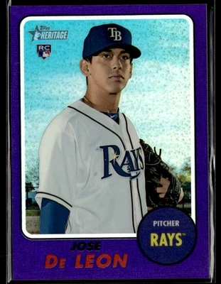 2017 Topps Heritage #THC-642 Jose De Leon Chrome Purple Refractor 0603F - Image 1 of 2