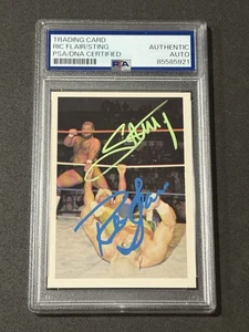 RIC FLAIR & STING 1988 WONDERAMA NWA SIGNED AUTOGRAPHED CARD PSA/DNA CERTIFIED - Picture 1 of 2