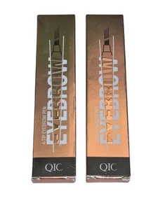 Two QIC Microblading Pen Eyebrow Pen #02 - Accuracy and Long Lasting Dark Coffee - Picture 1 of 4