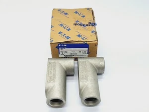 BOX OF 2 CROUSE-HINDS LB47 SA FORM 7 CONDUIT OUTLET BODY 1-1/4" LB-SHAPE - Picture 1 of 7
