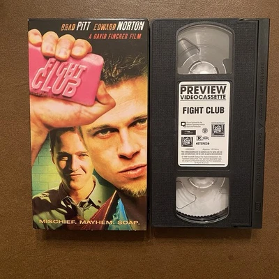 Fight Club VHS 2000 Screener Promo Tape Brad Pitt Edward Norton - Image 1 of 4