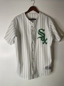 Vintage Majestic Chicago White Sox Jermaine Dye St Patrick’s Day Jersey Size L - Picture 1 of 13