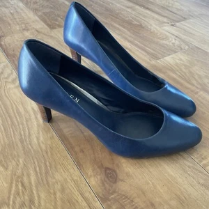 Lauren Ralph Lauren Harper blaue Pumps 2 Zoll Absatz Leder 8,5 gebraucht, in einwandfreiem Zustand edel - Bild 1 von 7