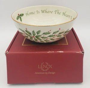 Lenox 7" Holiday "Home is Where The Heart Is" Bowl with Box Sentimental - Picture 1 of 21