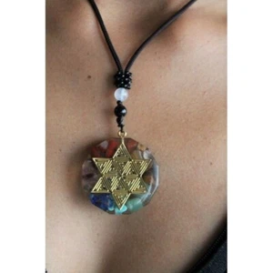 Orgon Orgonit Anhänger Reiki mit Kette Stern Spiritualität Energie - Bild 1 von 6
