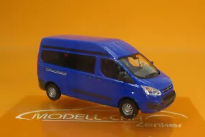 Busch 52501 Ford Transit Custom HD Bus blu 1:87 NUOVO modellino auto - Foto 1 di 1