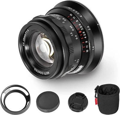 PERGEAR 35mm F1.4 Full-Frame Focus Lens For Leica Panasonic L-Mount Camera - Image 1 of 4