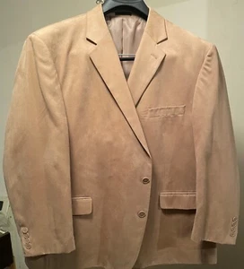 MEN'S OLEG CASSINI CAMEL MICROFIBER SPORT COAT BLAZER SIZE 50S - Picture 1 of 4