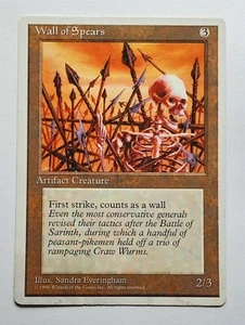 Magic Magic Magic The Gathering - Wall of Spears - Cuarta Edición Alterna - Variante Brillante - MP - Imagen 1 de 2