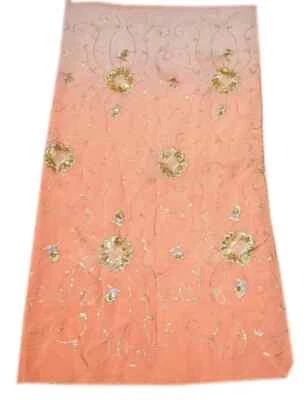 Vintage Dupatta Chiffon Georgette Floral Embroidered Long Stole Wrap scarf Hijab - Image 1 of 4