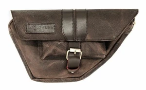 **UK STOCK** Tobacco Leather Side Bag LH for Royal Enfield Himalayan - Picture 1 of 11