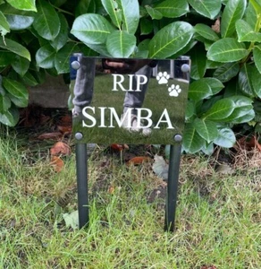 Memorial plaque for pet dog, Personalised grave stone, grave marker gift. - Picture 1 of 2