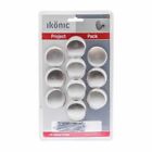 Ikonic 37mm Brushed Nickel Round Knob - Card of 10